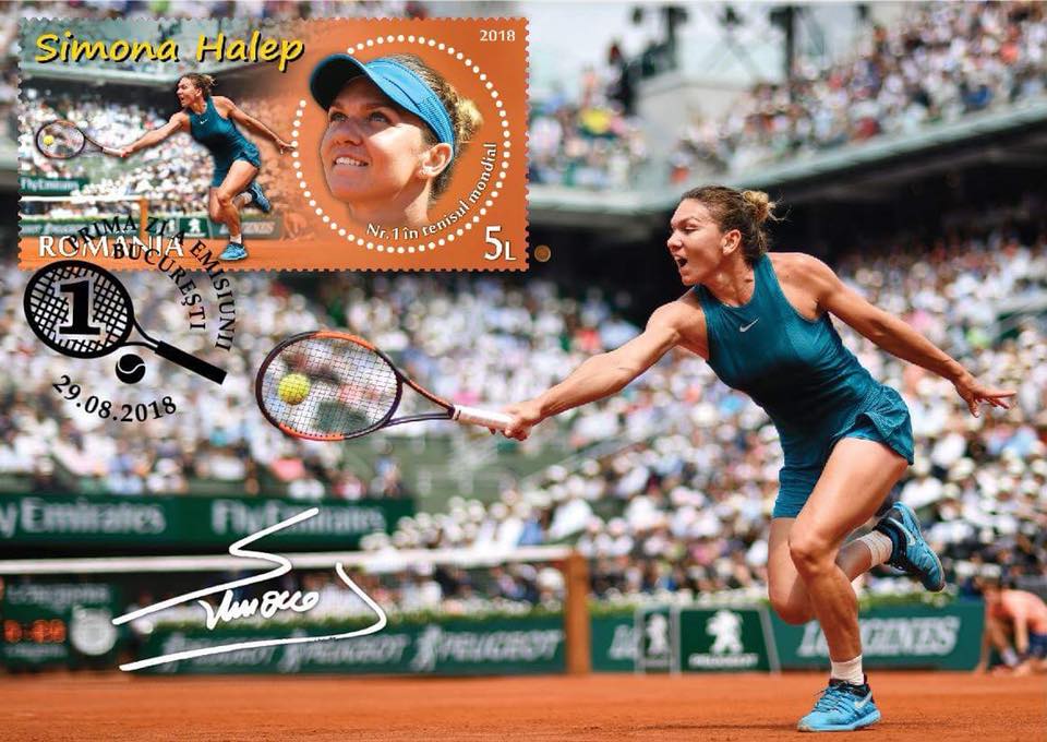 Timbru dedicat Simonei Halep pentru victoria de la Roland Garros