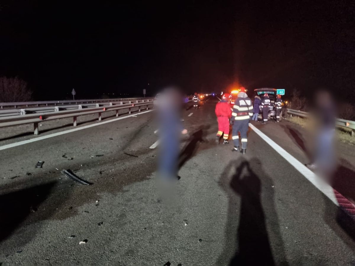 Accident pe autostrada A3 Ploiești-București, cinci mașini implicate