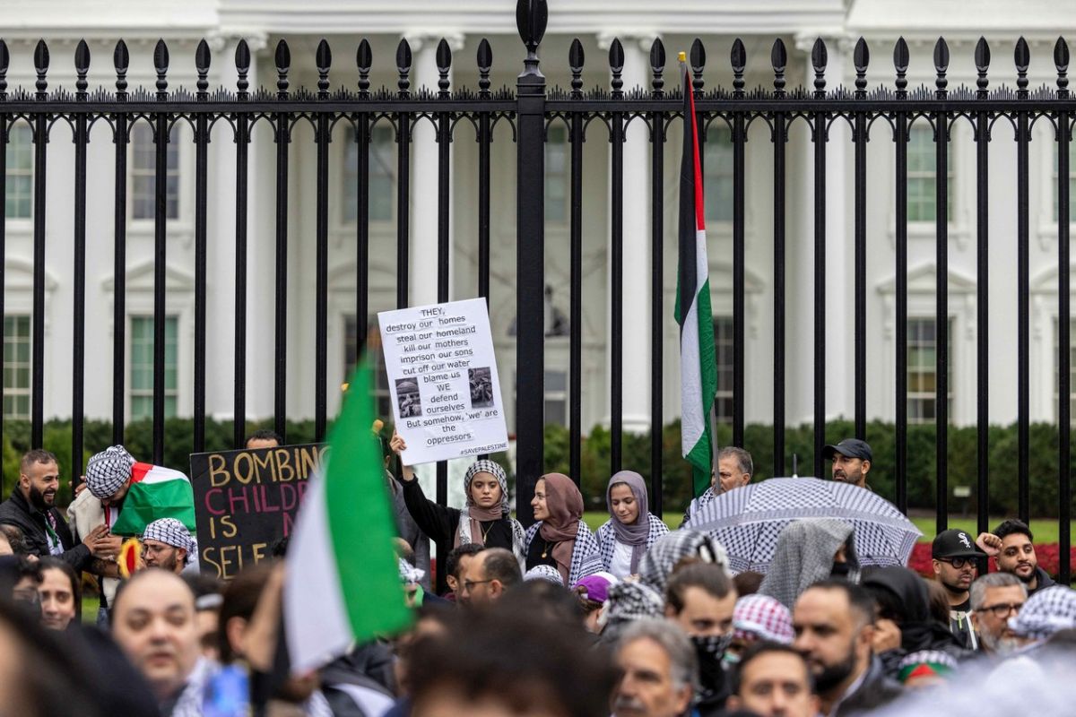 Manifestație pro-palestiniană în fața Casei Albe. Acțiuni similare, organizate și la Londra sau Sydney
