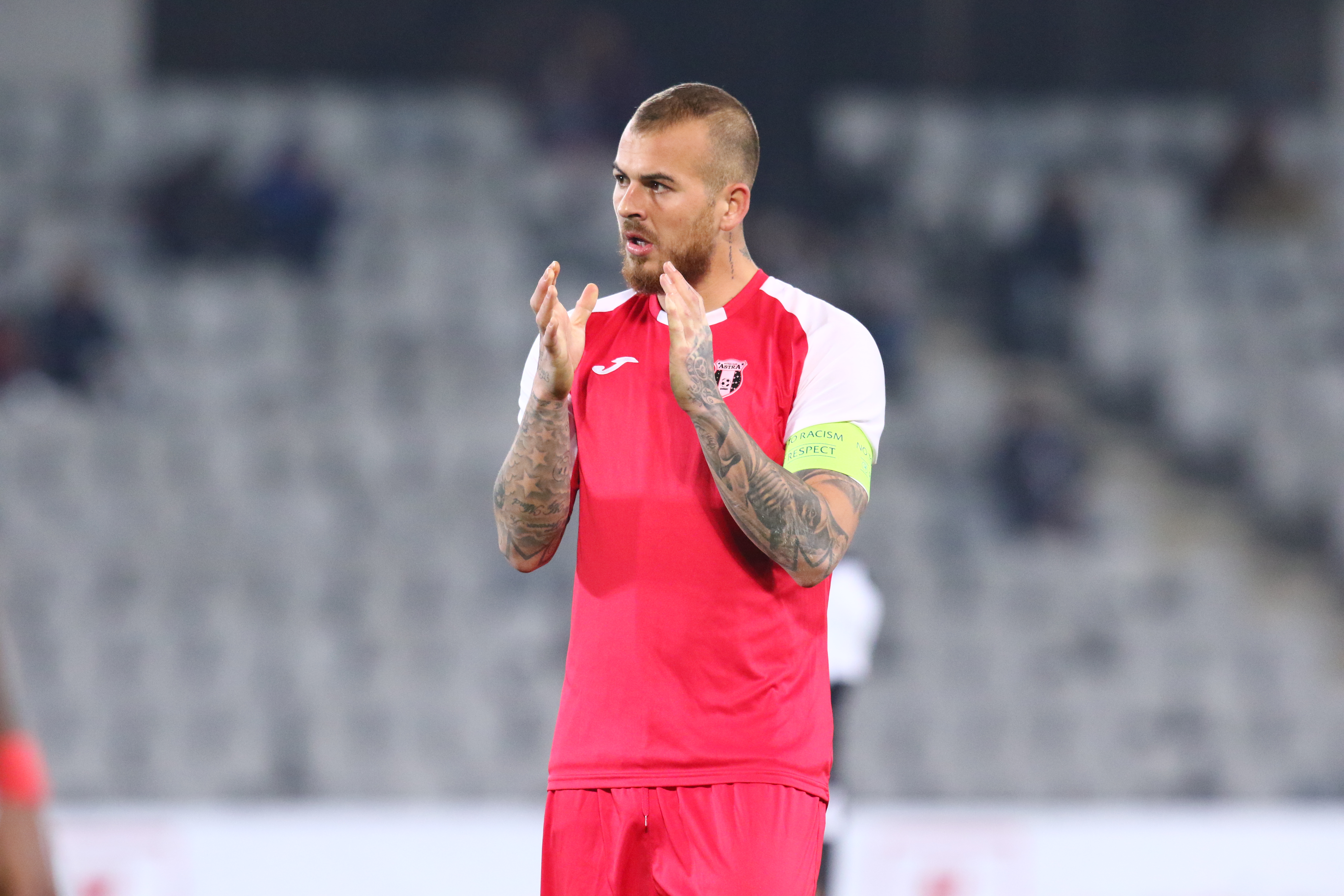 Prima reacție a fotbalistului Valentin Gheorghe, după prostia făcută în finalul meciului U Cluj - Astra Giurgiu: "Nu mi-am dat seama că sunt în ofsaid"