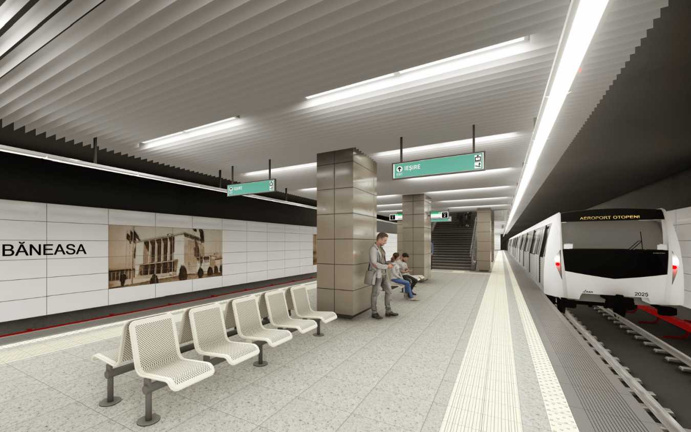 Șinele, arhitectura și instalațiile Magistralei 6 de metrou 1 Mai - Aeroportul Otopeni costă un miliard de lei, plus TVA. Cum vor arăta stațiile