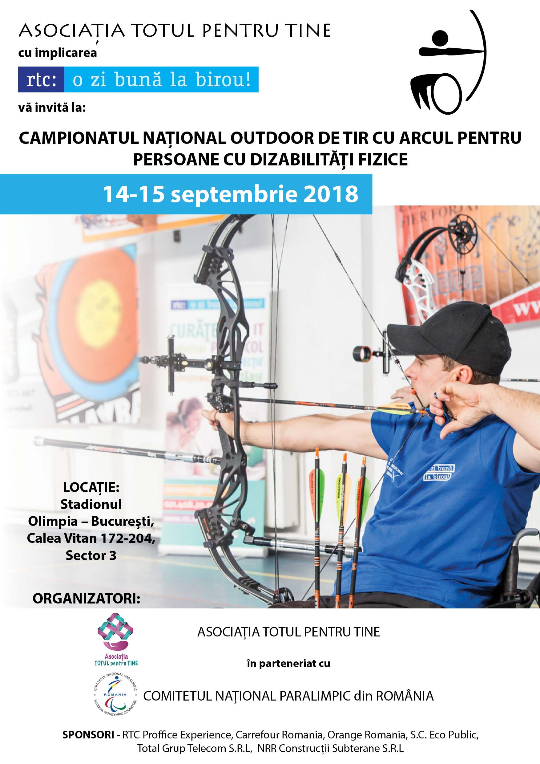 Campionatul Național de tir cu arcul pentru persoane cu dizabilități 2018, pe stadionul Olimpia din București