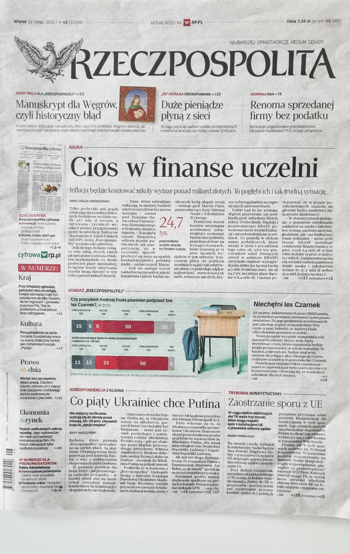 Corespondență din Polonia. „Câți ucraineni mai trebuie să moară pentru ca SUA și UE să introducă sancțiuni dure contra Rusiei?”, titrează ziarul bisericii catolice