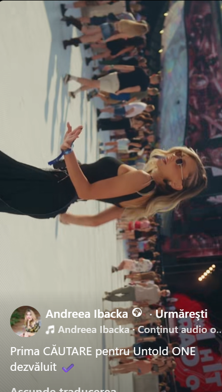 Ținuta purtată de Andreea Ibacka la Untold 2026 a atras atenția tuturor. Vedeta s-a schimbat după divorțul de Cabral