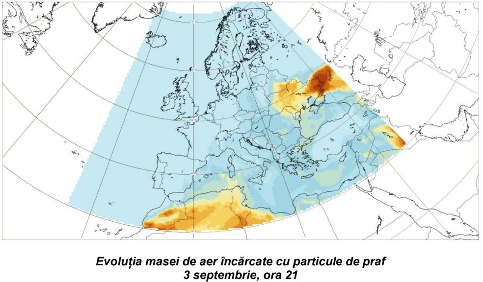 Un val de praf venit din deșertul Karakum ajunge azi în România. Ce regiuni vor fi afectate