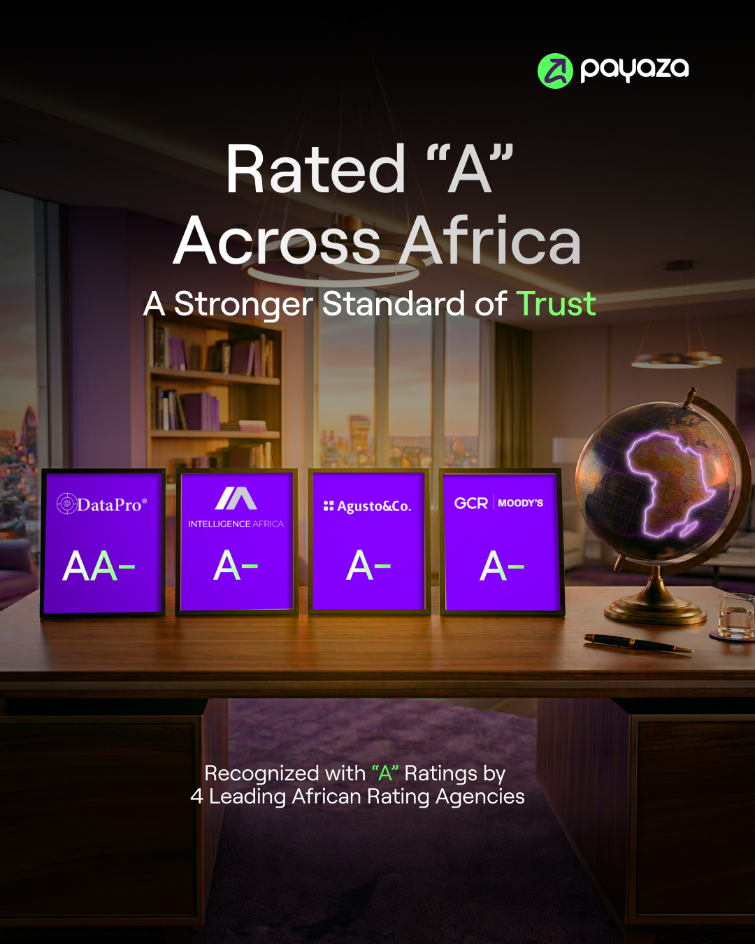 Payaza earns upgraded ratings from Moody’s affiliate, Agusto, DataPro and Intelligence Africa