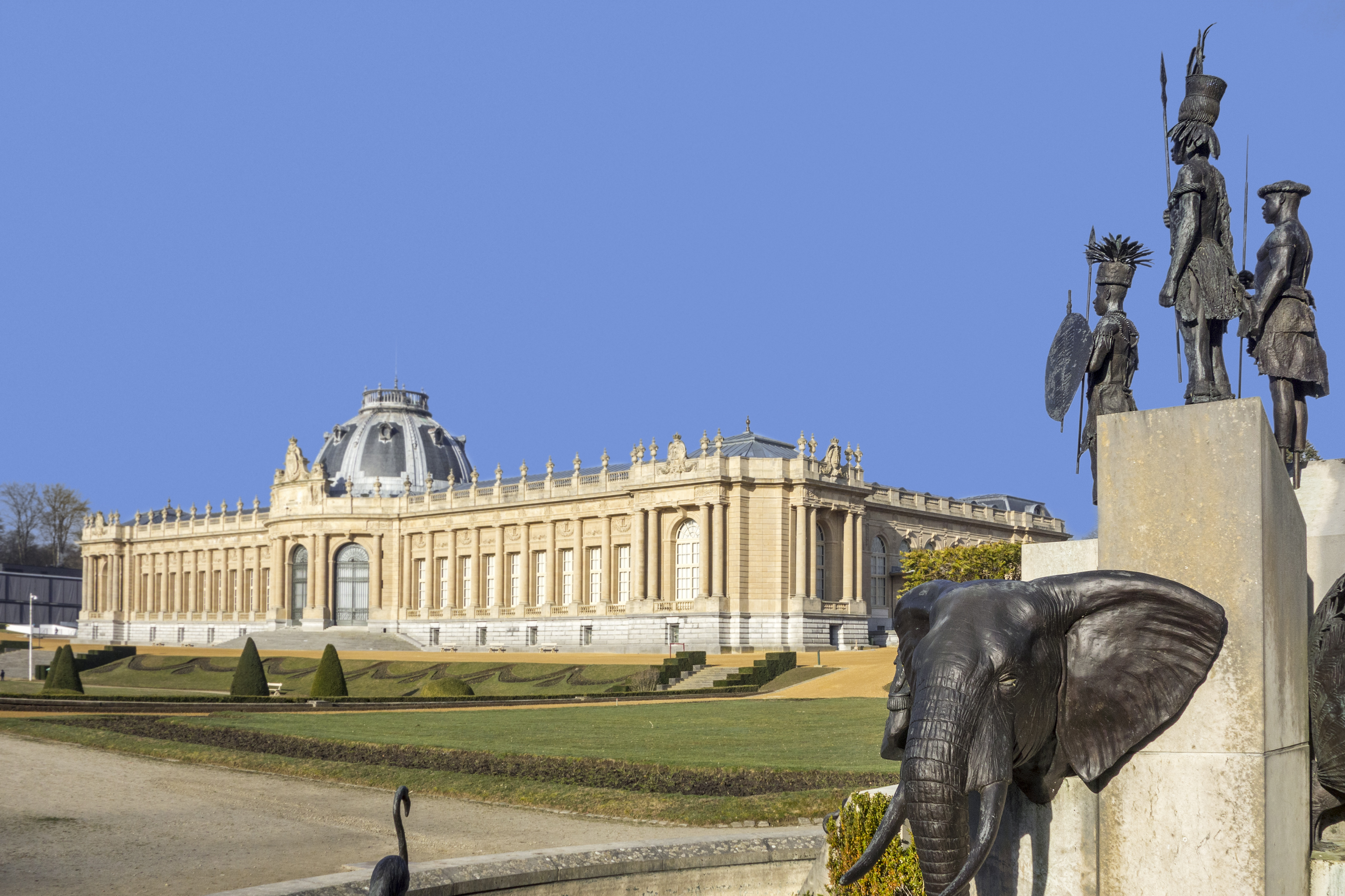 The Royal Museum for Central Africa (RMCA) is an ethnographical and natural history museum It was first built to show off King Leopold II. It focuses mainly on Congo, Belgium's former colony. After the Congo Free State was recognized by the Berlin Conference of 1884-1885, King Leopold II decided he had to show the potential of the country in an exhibition. After considering other places, the king decided to have the exhibition in his royal estate at Tervuren. In 1898 the Palace of the Colonies became the Musee du Congo, and now the exhibits became permanent. he new museum started construction in 1904 by the French architect Charles Girault in neoclassical 
