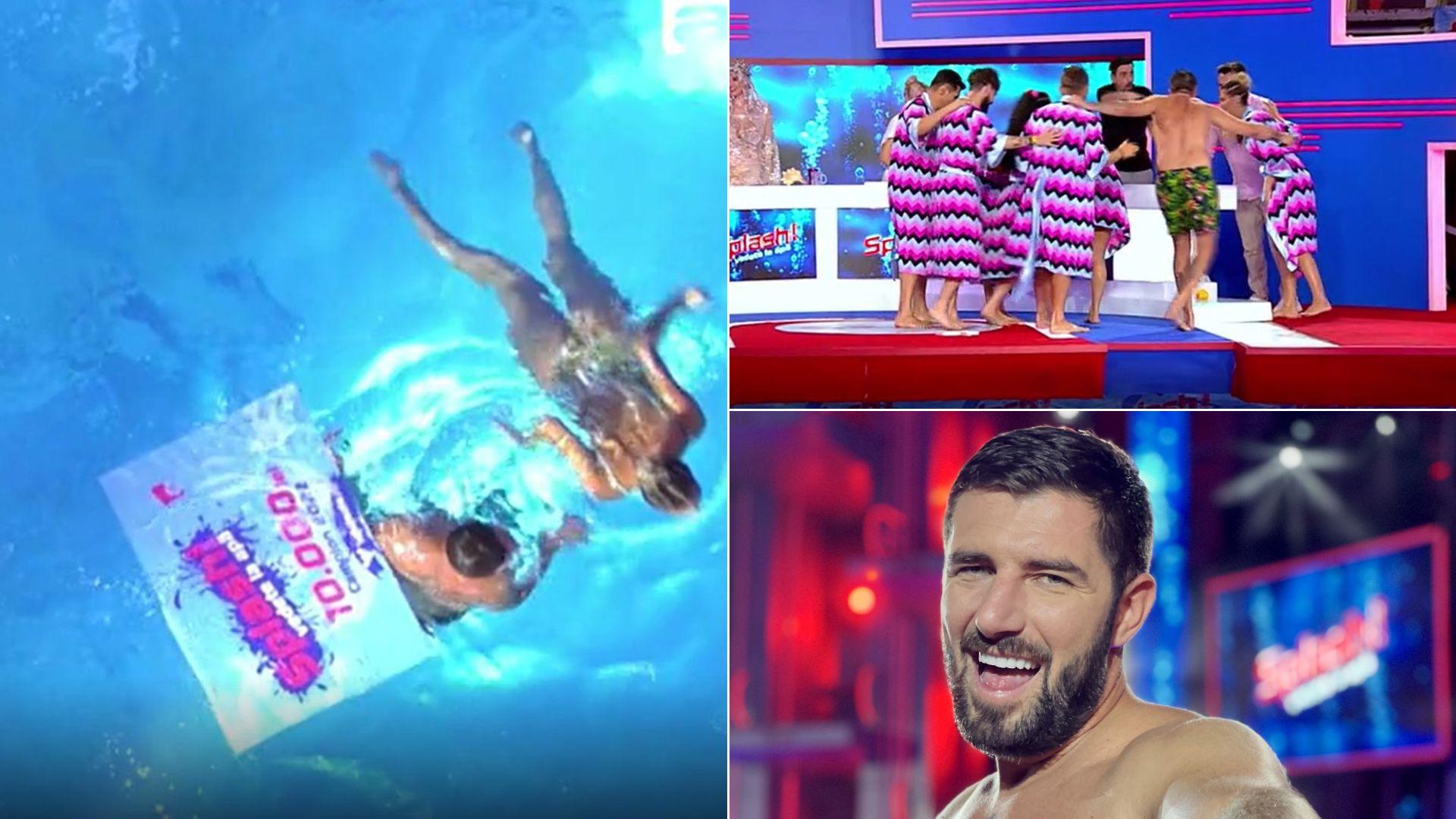 Cătălin Cazacu este câștigătorul premiului de 10.000 de lei din finala săptămânii, la „Splash! Vedete la apă!”