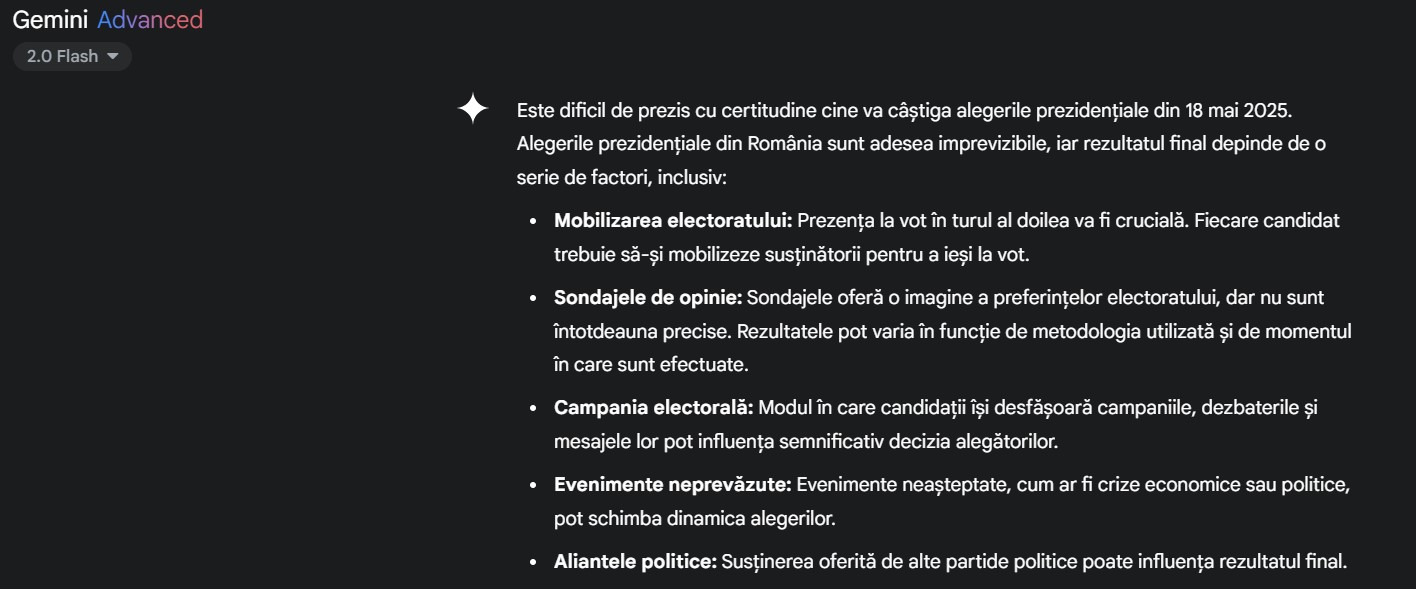 Cine crede inteligența artificială că va câștiga președinția dintre George Simion și Nicușor Dan