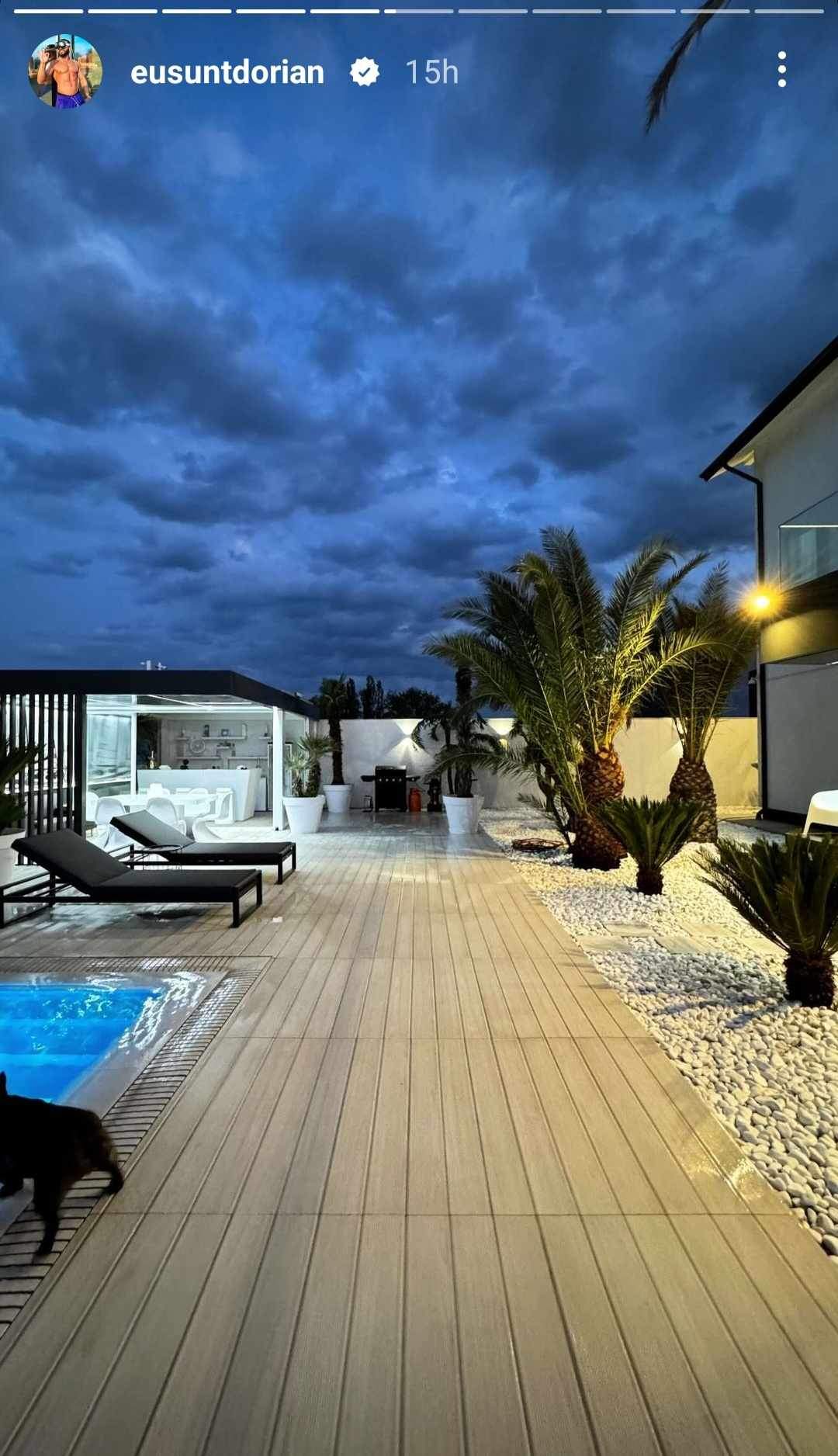 Imagini din curtea lui Dorian Popa. A investit mii de euro pentru a avea propriul paradis acasă