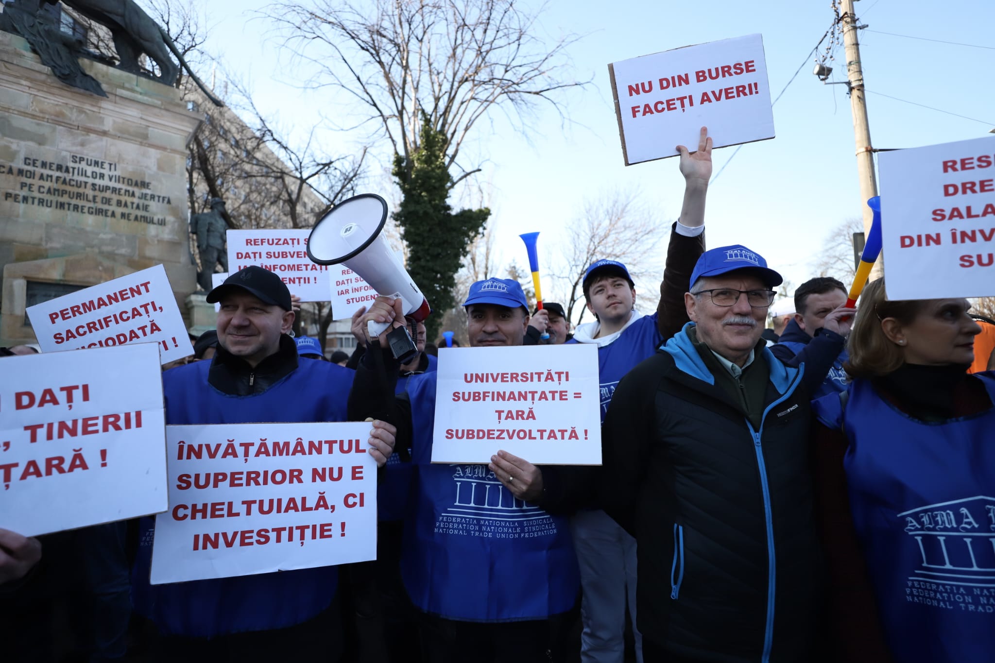 Sindicatele din Educație, protest în fața Palatului Cotroceni. Sunt așteptați să iasă în stradă peste 500 de profesori și studenți