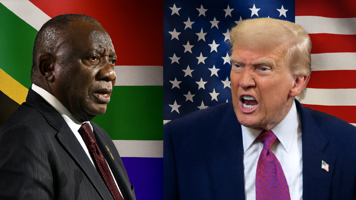L-R: South Africa's Cyril Ramaphosa and US President Donald Trump. [Getty Images/AI design]