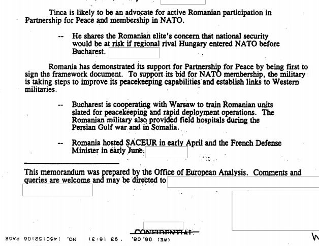 Raportul CIA despre România în anul 1994: „Țară aflată la mila unor state europene puternice, precum Rusia și Germania” 