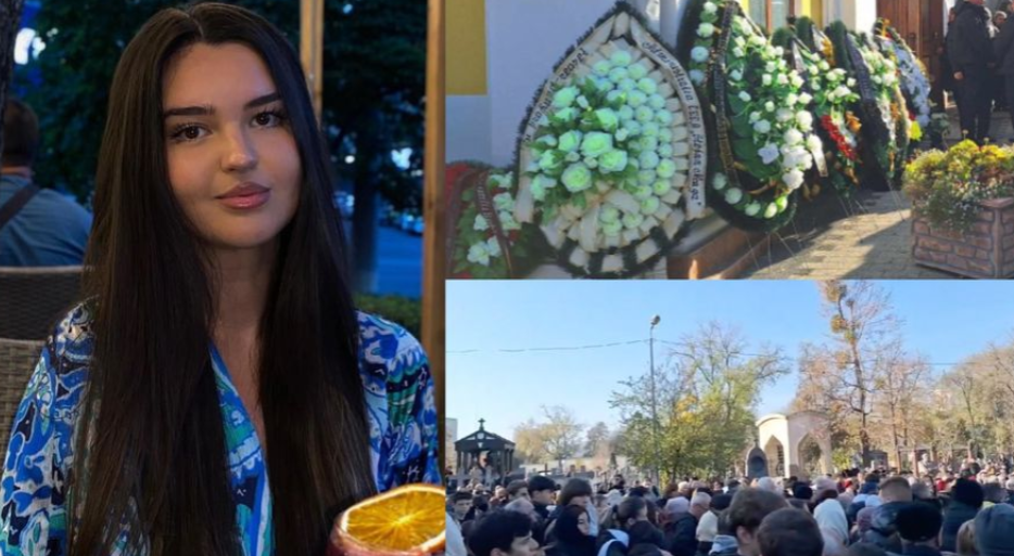 Andreea, fiica lui Igor Cuciuc, înmormântată astăzi. Sute de oameni au condus-o pe ultimul drum pe fata de 17 ani