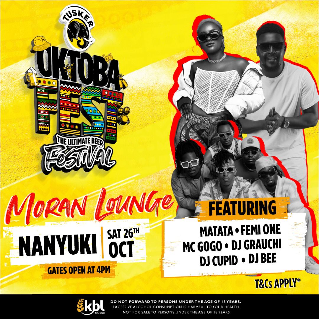 Tusker Oktobafest lineup at the Moran Lounge, Nanyuki on Saturday October 26, 2024