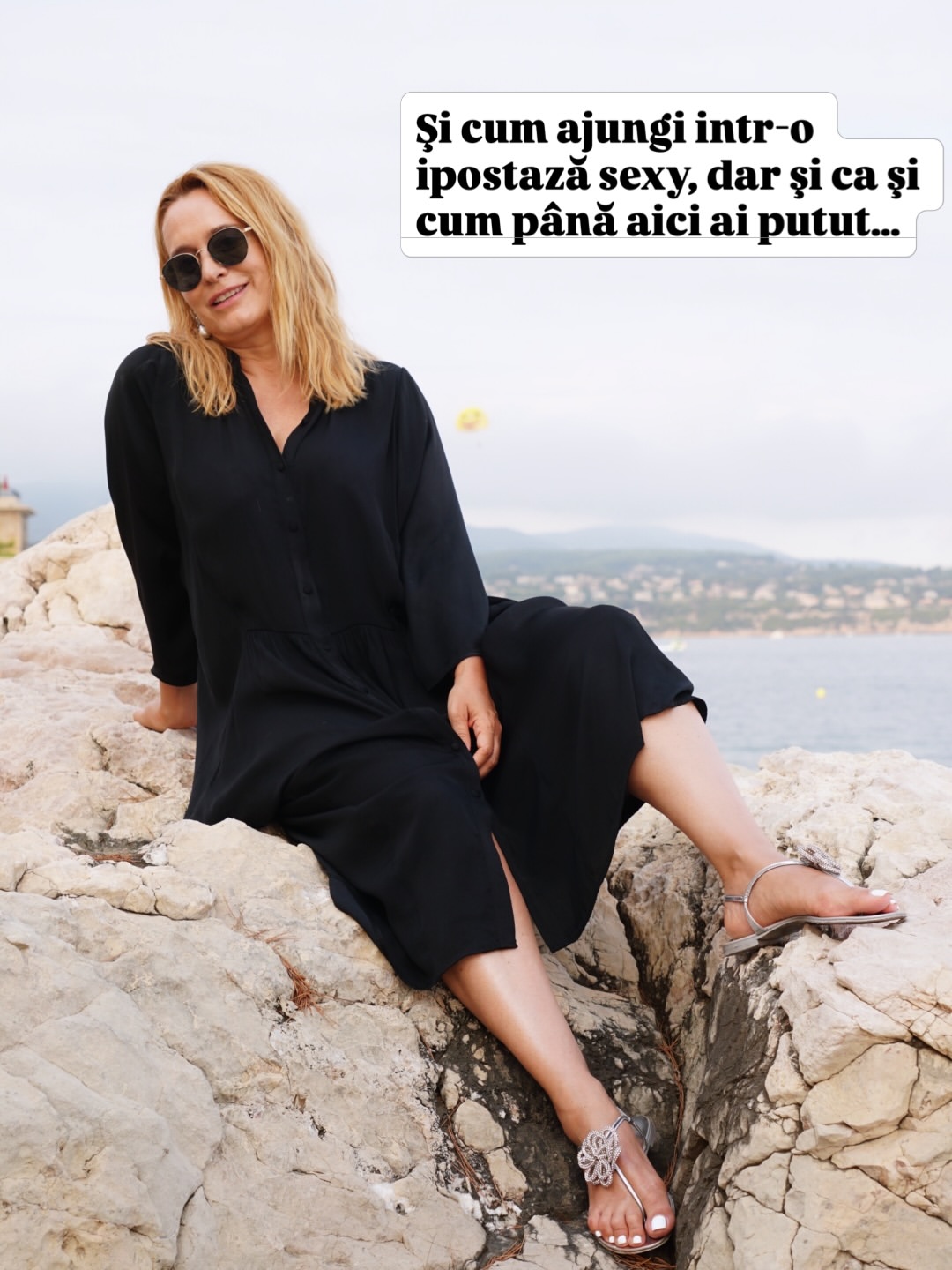 Andreea Esca, imagini virale de la mare. Ce spune vedeta despre înălțimea ei