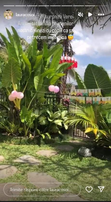 Vera, fetița Laurei Cosoi, împlinește astăzi 5 ani, iar părinții i-au organizat o petrecere în Bali. „Bucuria vieții noastre”