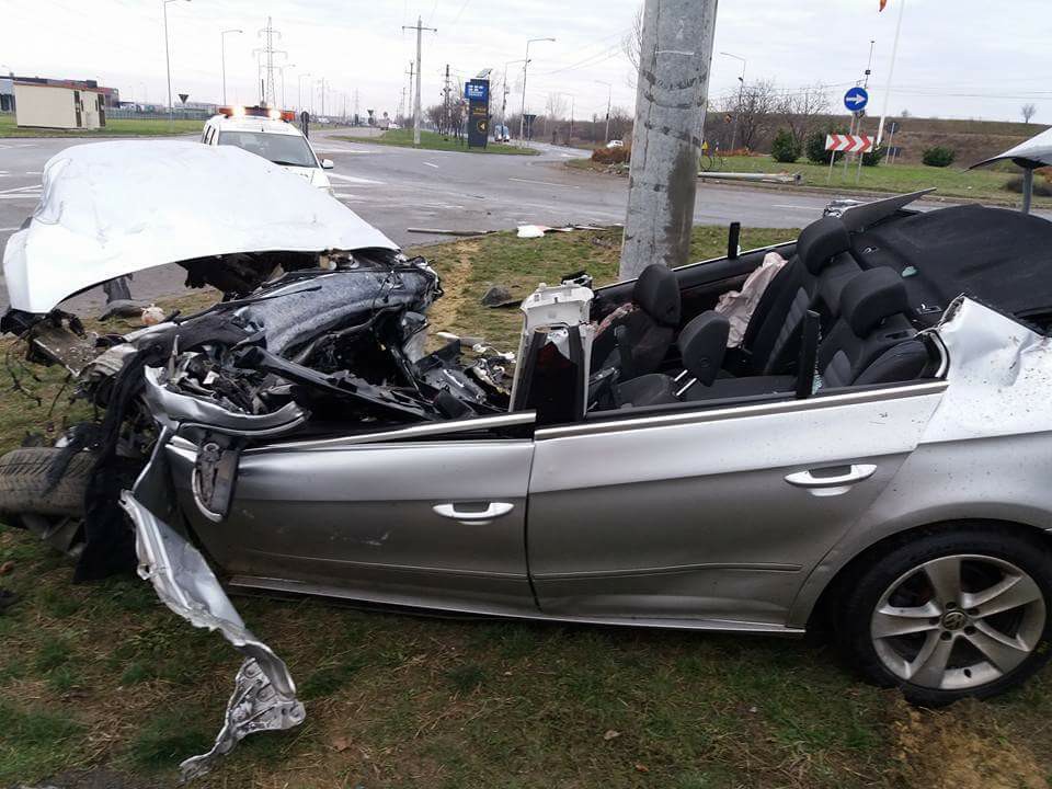FOTO/ Un polițist de frontieră a murit într-un accident în Oradea. Era tatăl unei fetițe
