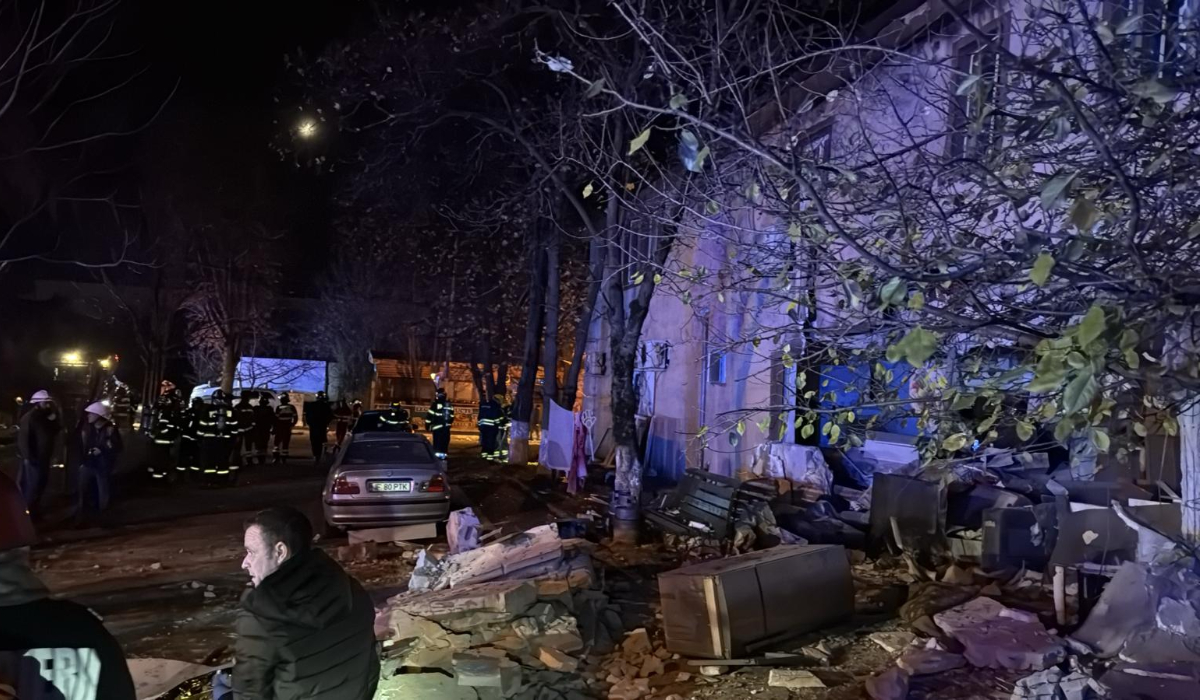 Primele imagini după explozia din Buftea: cum arată parterul blocului după ce a fost complet distrus