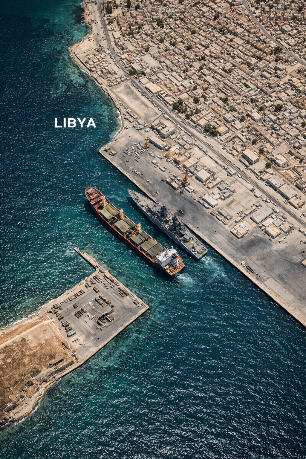 Satellite images expose a sanctioned Russian ship reaching Libya under naval escort