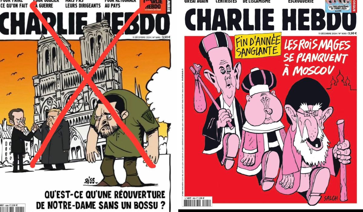 Coperți ale Charlie Hebdo care ironizează Ucraina: „Nu, Putin nu este noul director al revistei”