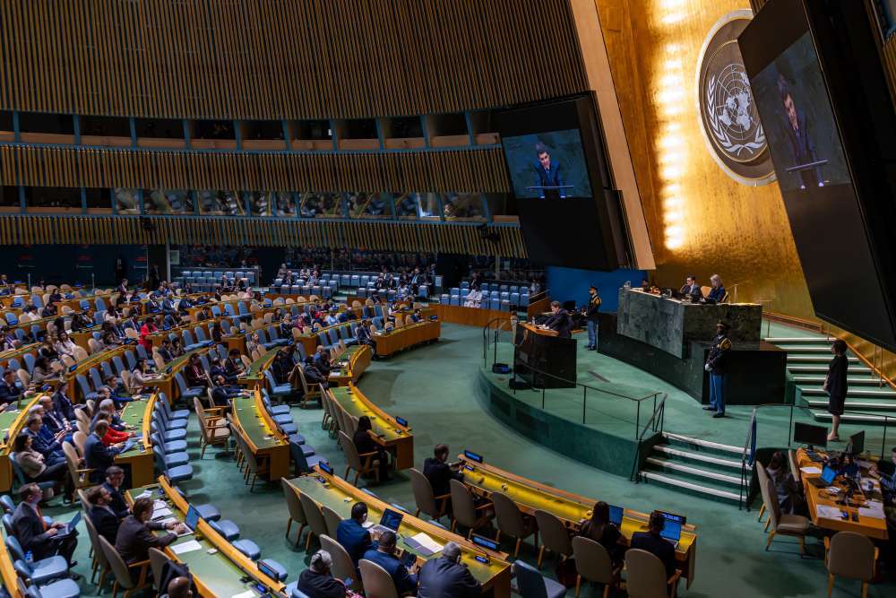 Sala aproape goală la discursul ținut de Nicușor Dan la Adunarea Generală ONU de la New York
