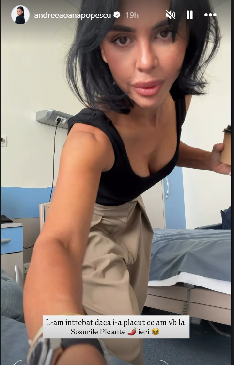 Andreea Popescu și Rareș Cojoc, împreună pe patul de spital. Cum s-au filmat cei doi în timp ce își așteptau fiul să iasă din operație
