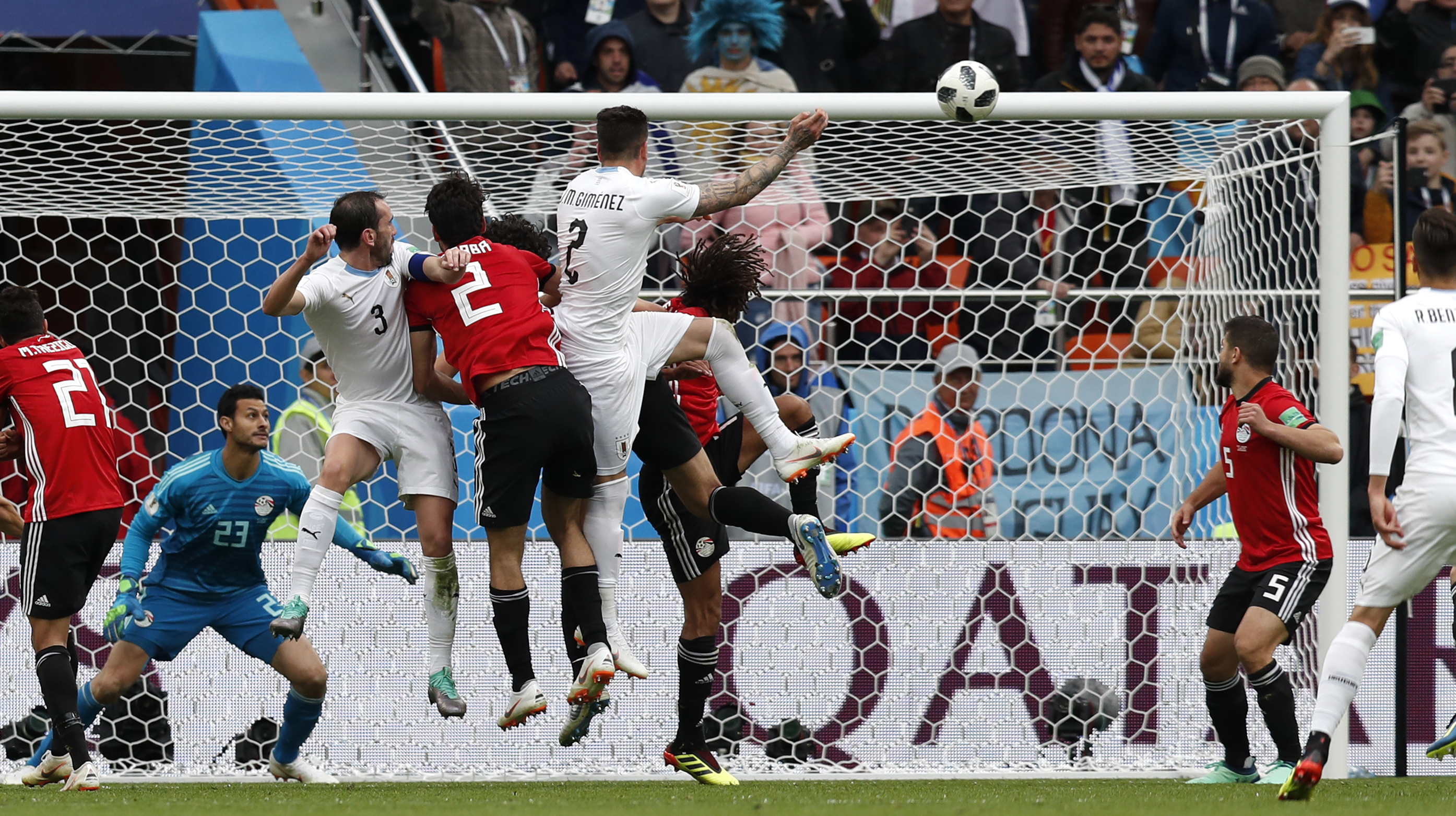 Egipt - Uruguay 0-1, în Grupa A de la Campionatul Mondial de fotbal Rusia 2018. Gimenez l-a făcut fericit pe suferindul Tabarez / FOTO&VIDEO