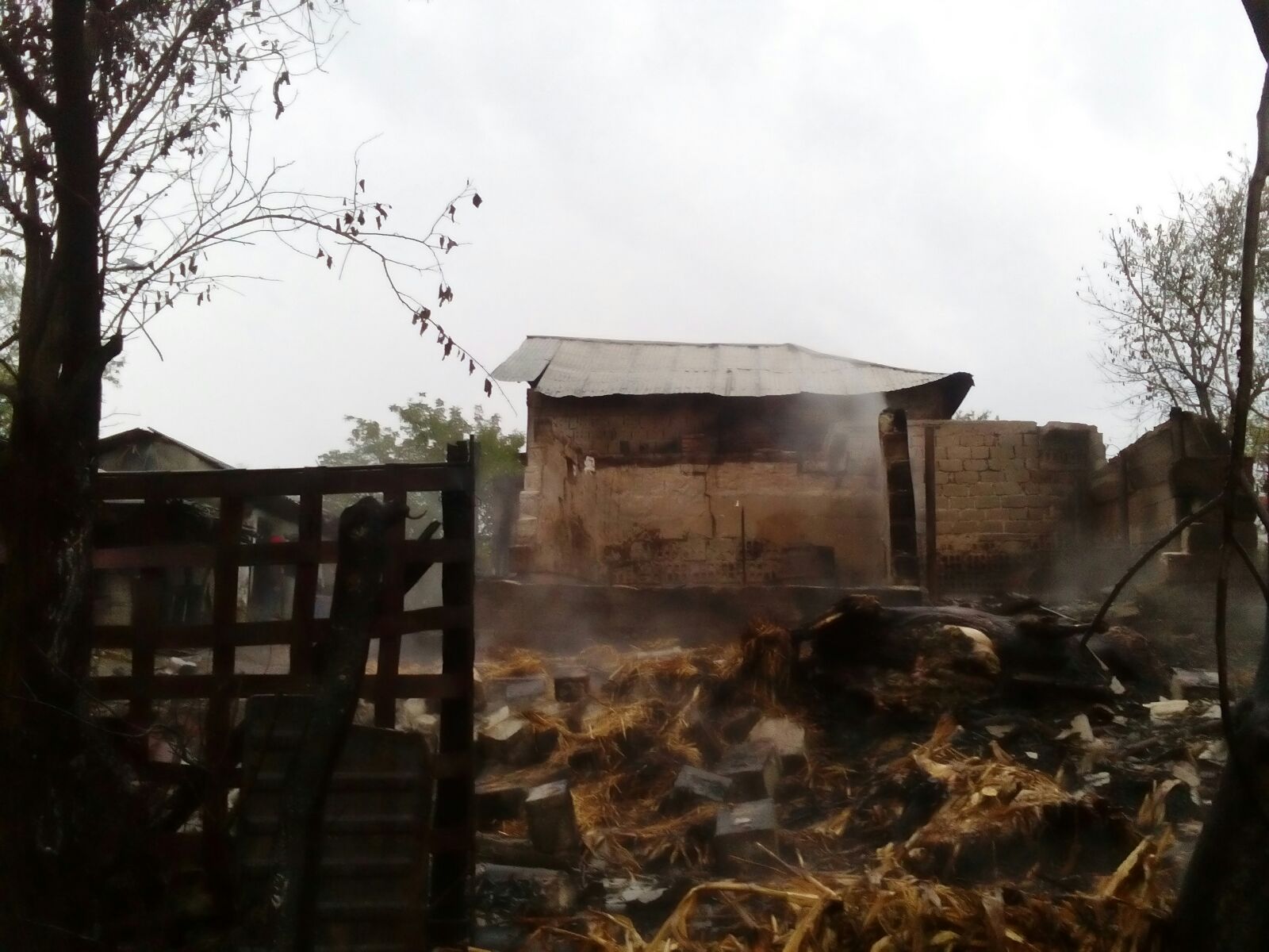 Incendiu de proporţii într-o comună din Olt! A muşcat-o calul în timp ce îl scotea din flăcări GALERIE FOTO