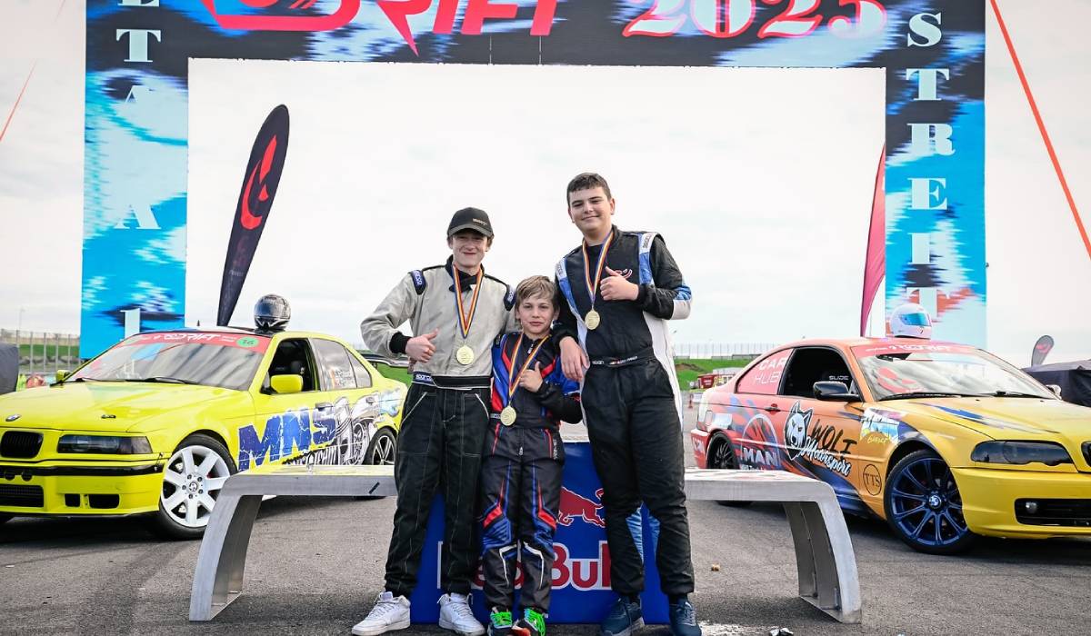 Cel mai tânăr pilot de drift din România are doar 10 ani. Alexis Stan a câștigat deja prima sa competiție oficială