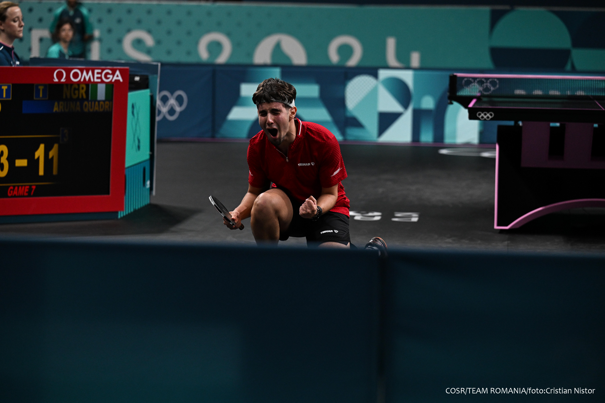 JO Paris 2024: Eduard Ionescu, victorie senzațională la tenis de masă. A revenit de la 0-3 la seturi și a salvat și șase mingi de meci