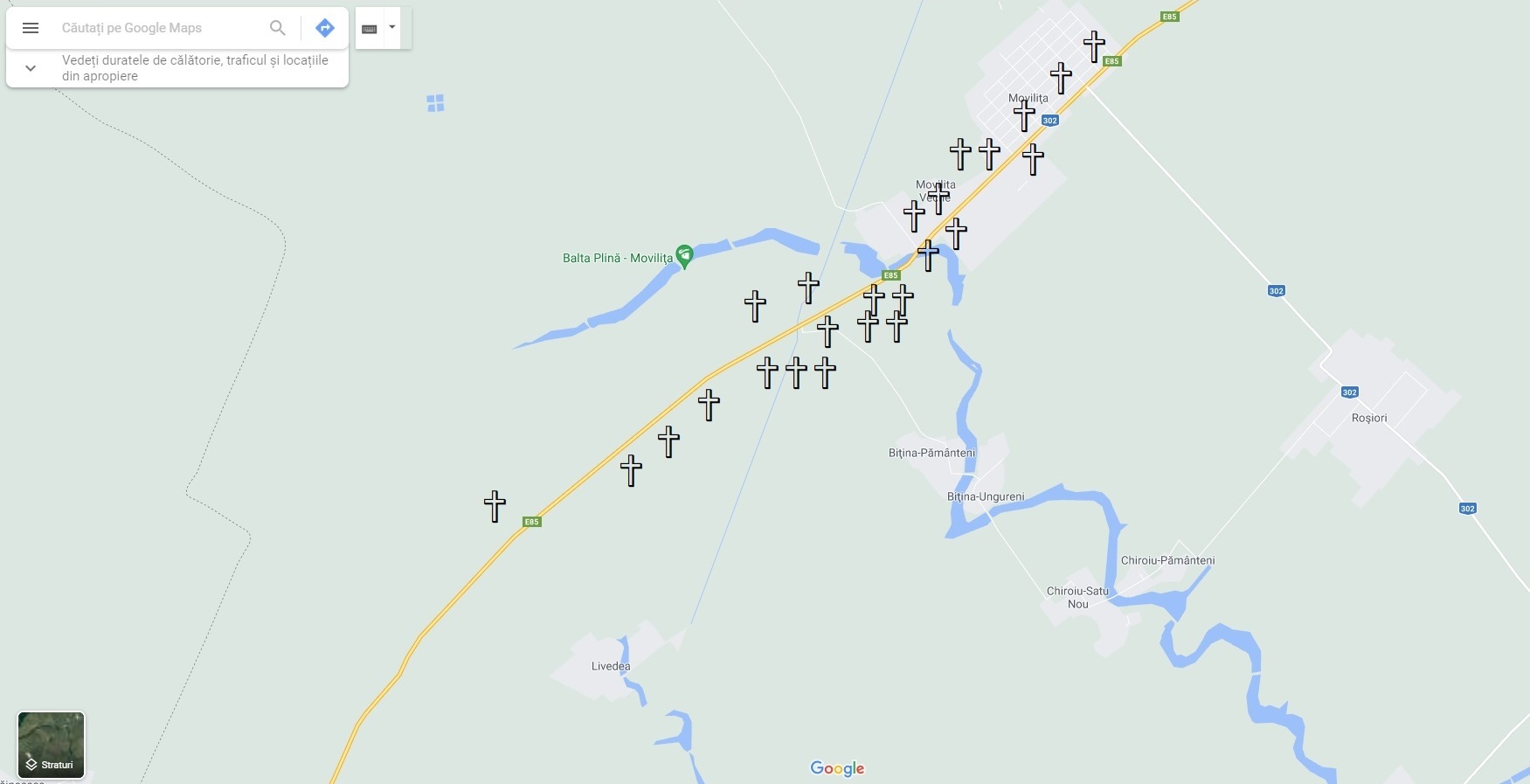 Drumul crucilor. Sunt 564 de cruci pe DN2 între București și Bacău, mai multe decât cele 550 de borne kilometrice dus-întors