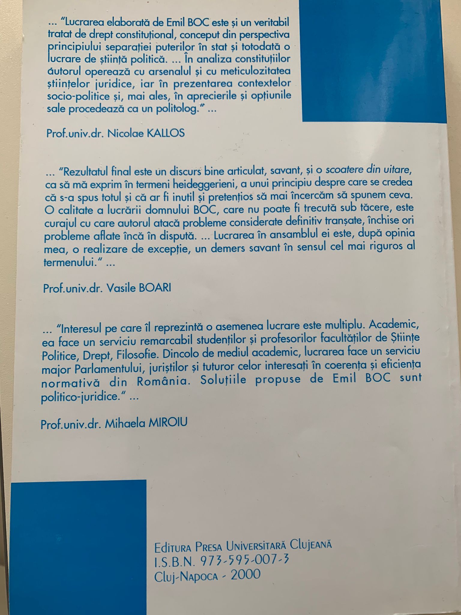 Deputatul USR Emanuel Ungureanu oferă 500 de euro cui găsește teza de doctorat a lui Emil Boc. Ce spune primarul Clujului