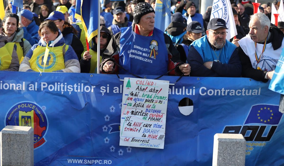 Zeci de sindicaliști au protestat joi, la Cotroceni: ce îi cer aceștia președintelui Nicușor Dan