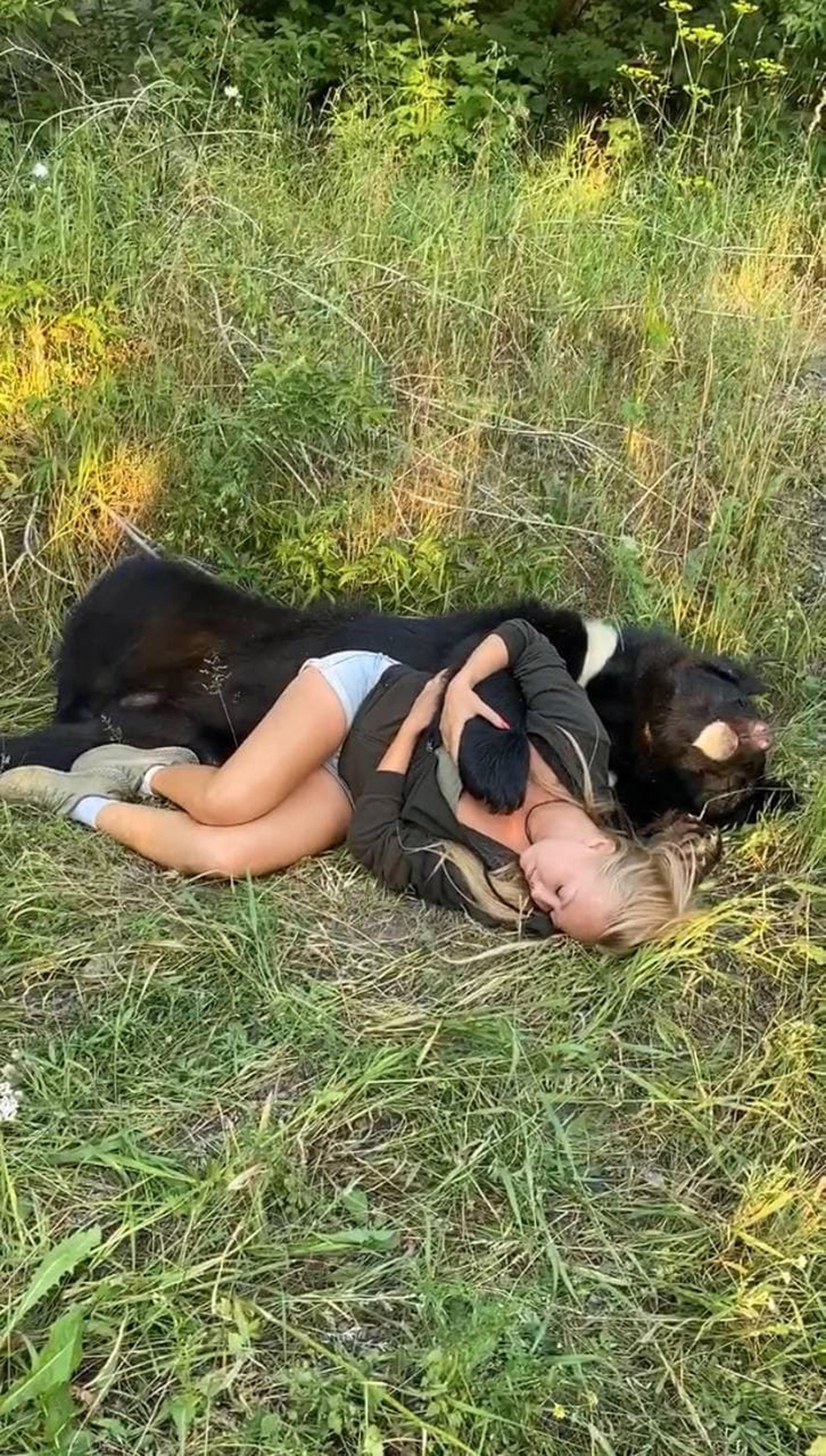 O tânără din Rusia, surprinsă în timp ce călătorește în mașină cu un urs pe locul din dreapta