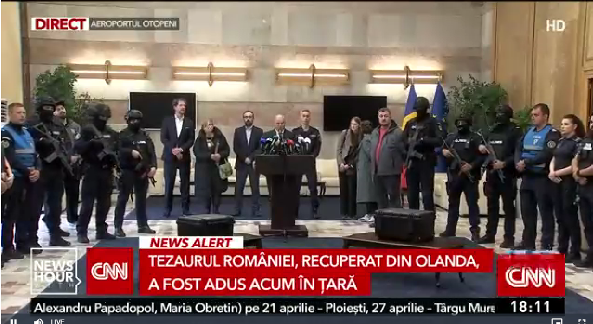Coiful dacic și brățările de aur au ajuns în țară. Unde au fost duse și când vor putea fi văzute de public