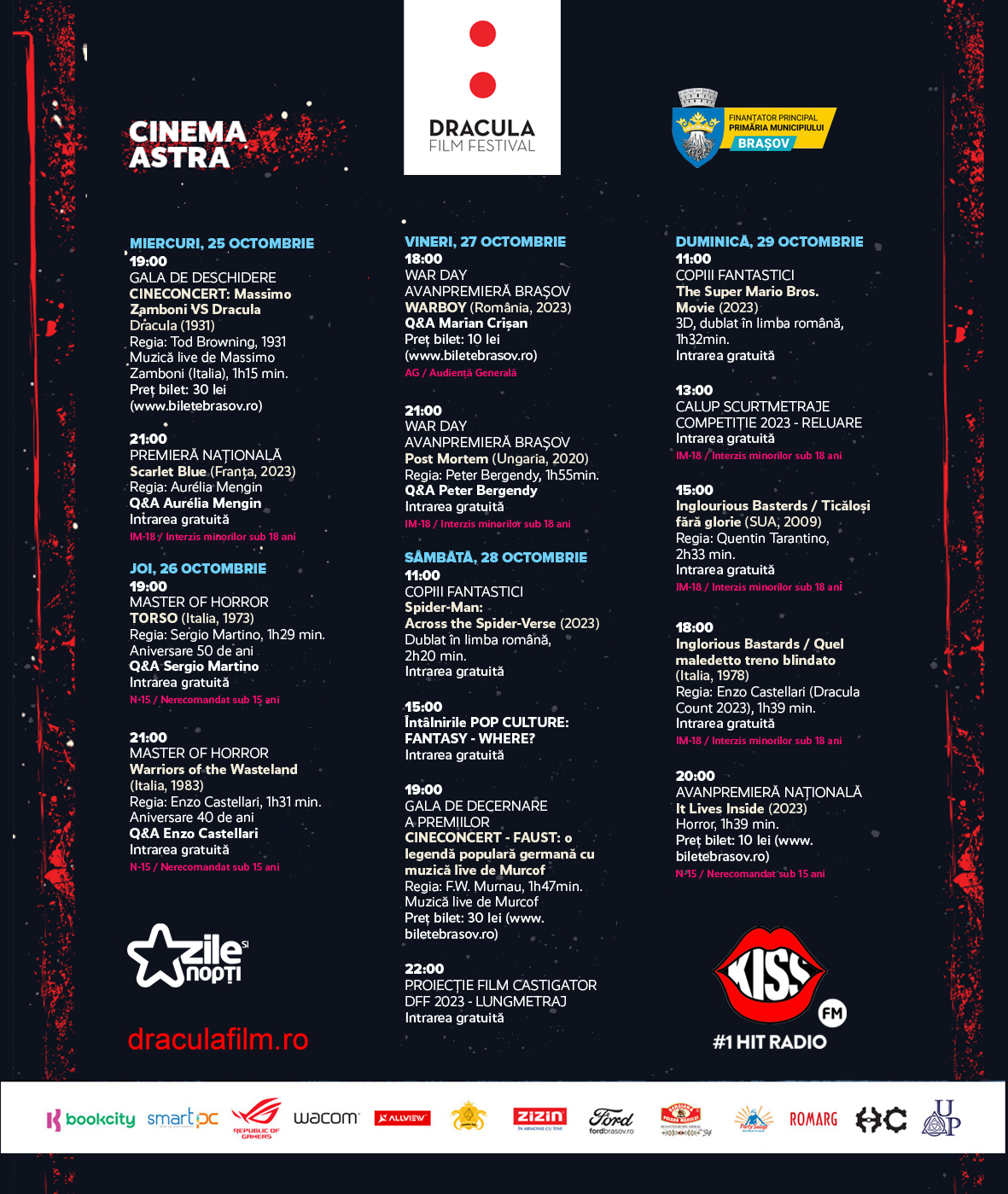 Dracula Fantasy Con și Ziua Gopo - evenimente speciale în programul Dracula Film Festival, ediția 2023