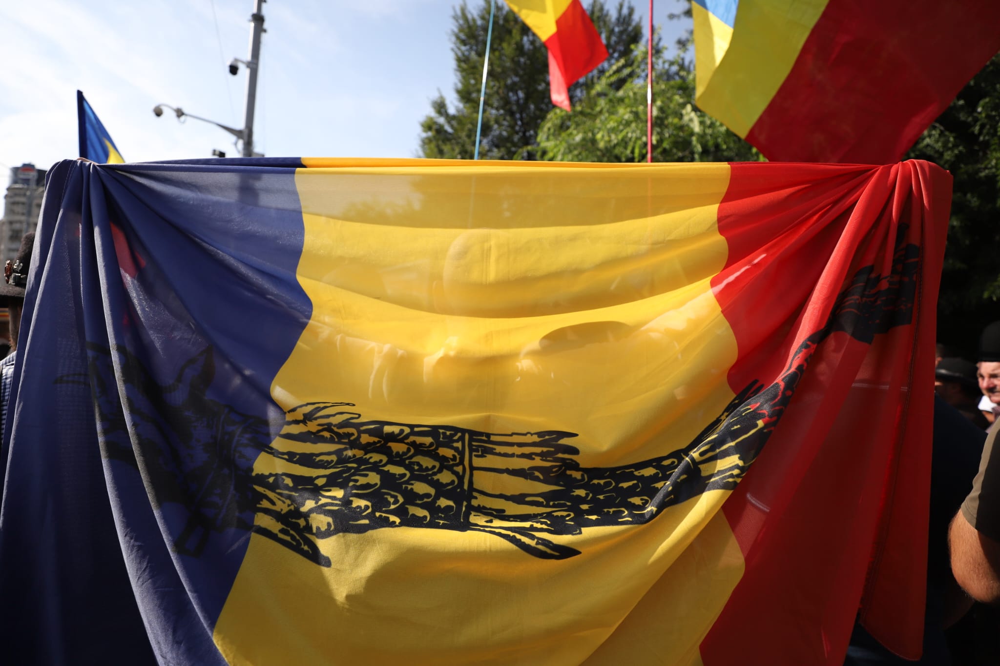 Protestul fermierilor în Piața Victoriei