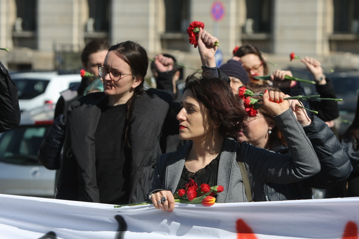 GALERIE FOTO| De Ziua Femeii, feministele au protestat în centrul Bucureștiului
