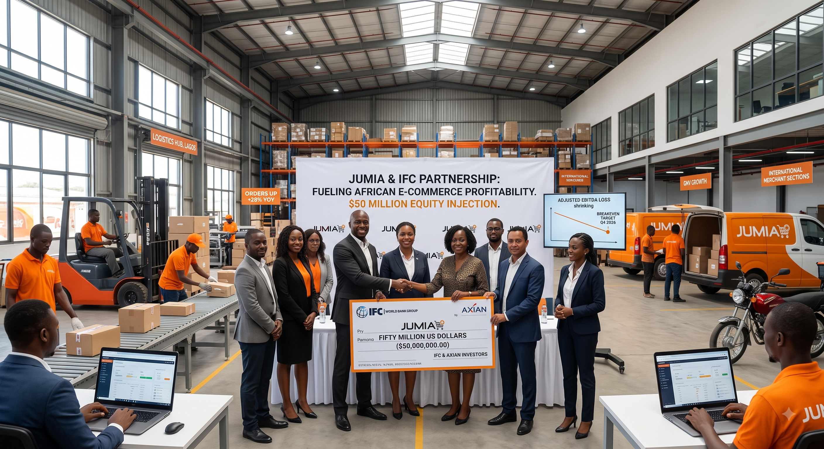 IFC is investing $25 million in Jumia, while Axian and other investors are providing the remaining $25 million in the African e-commerce company’s latest capital raise.[Gemini Generated Image]
