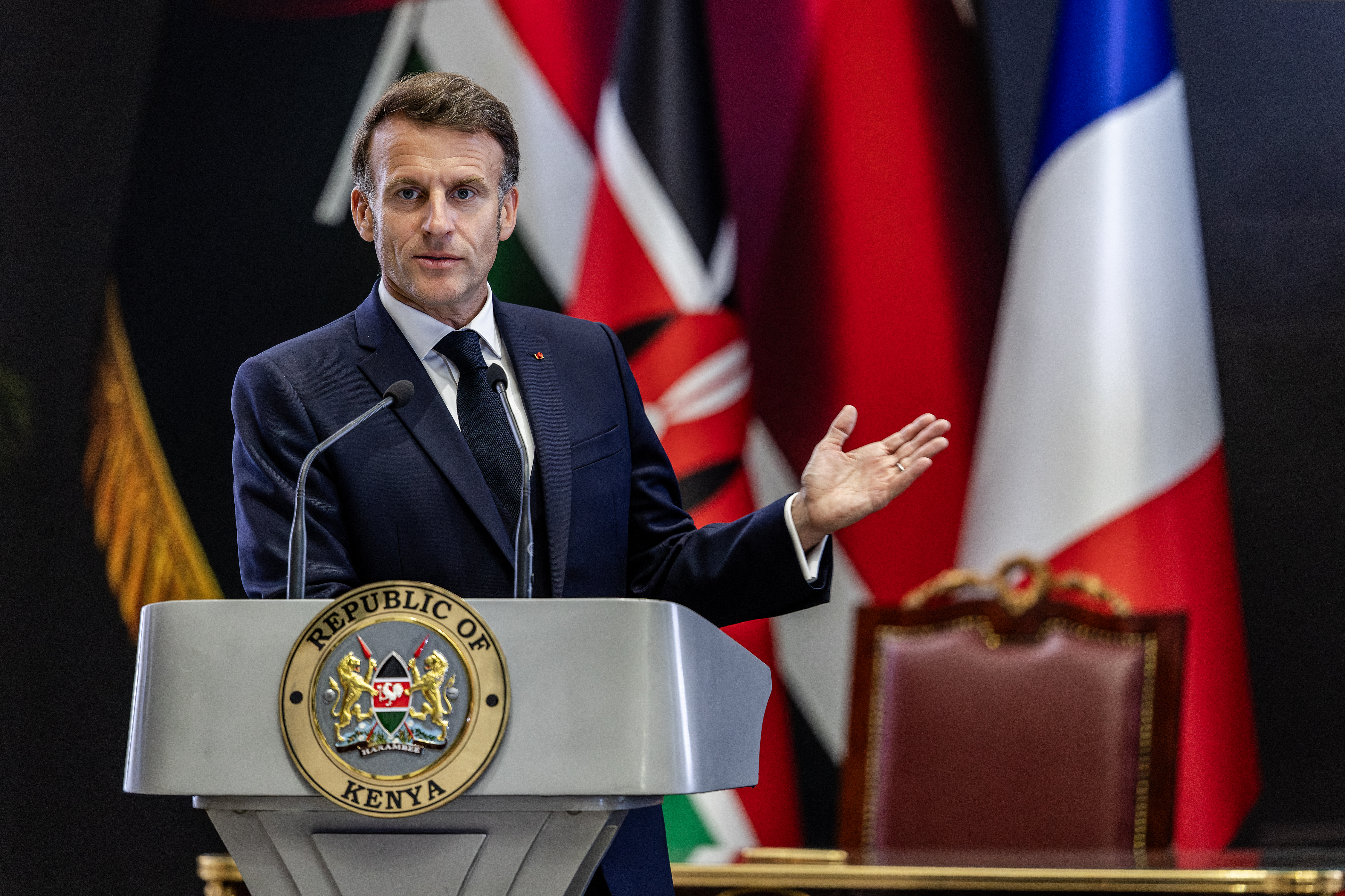 Macron declares $27bn investment fund for Africa as France seeks to counter China’s influence