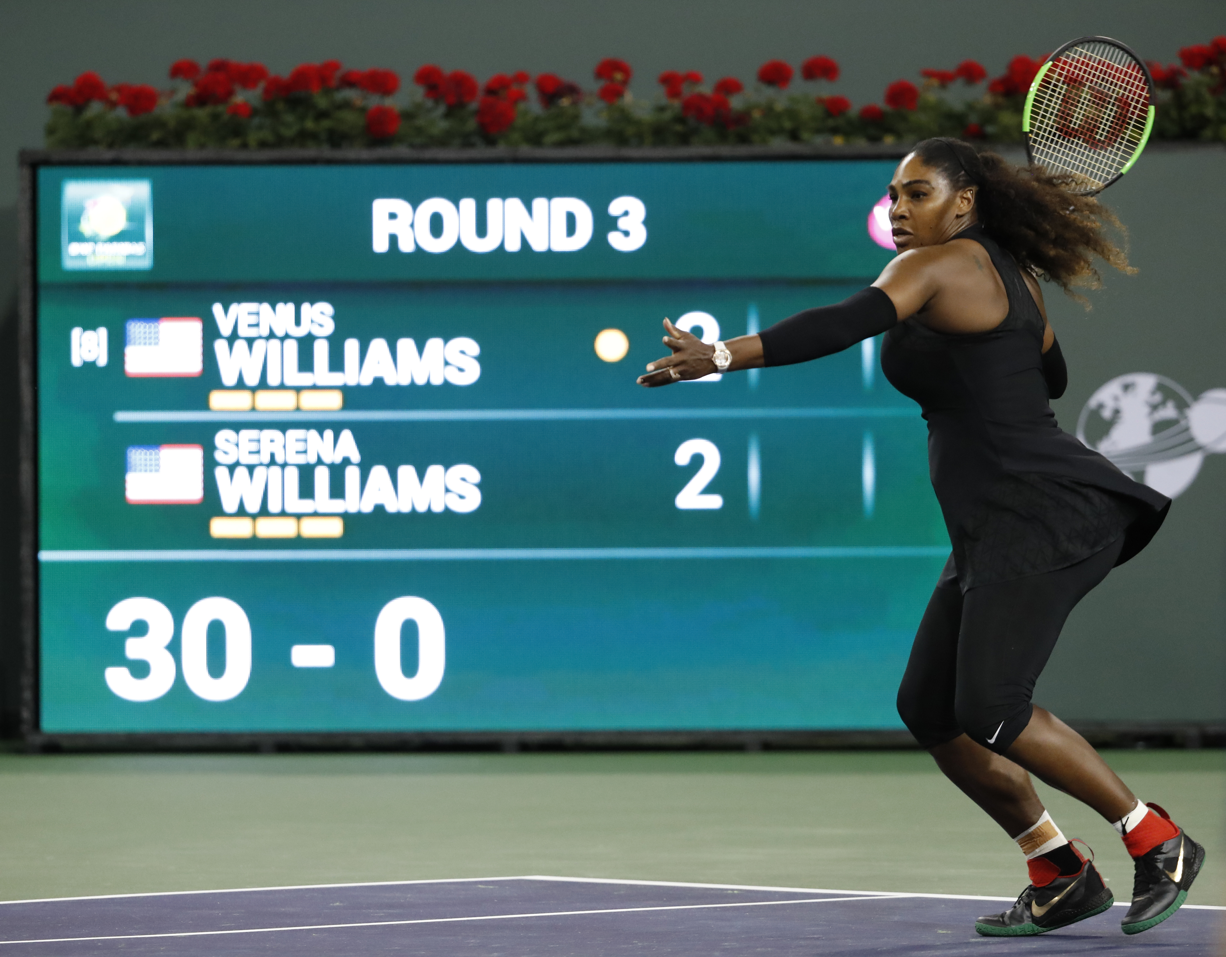 Simona Halep a văzut: Serena Williams, eliminată de Venus Williams de la Indian Wells. A fost al 29-lea duel al surorilor Williams / GALERIE FOTO & VIDEO