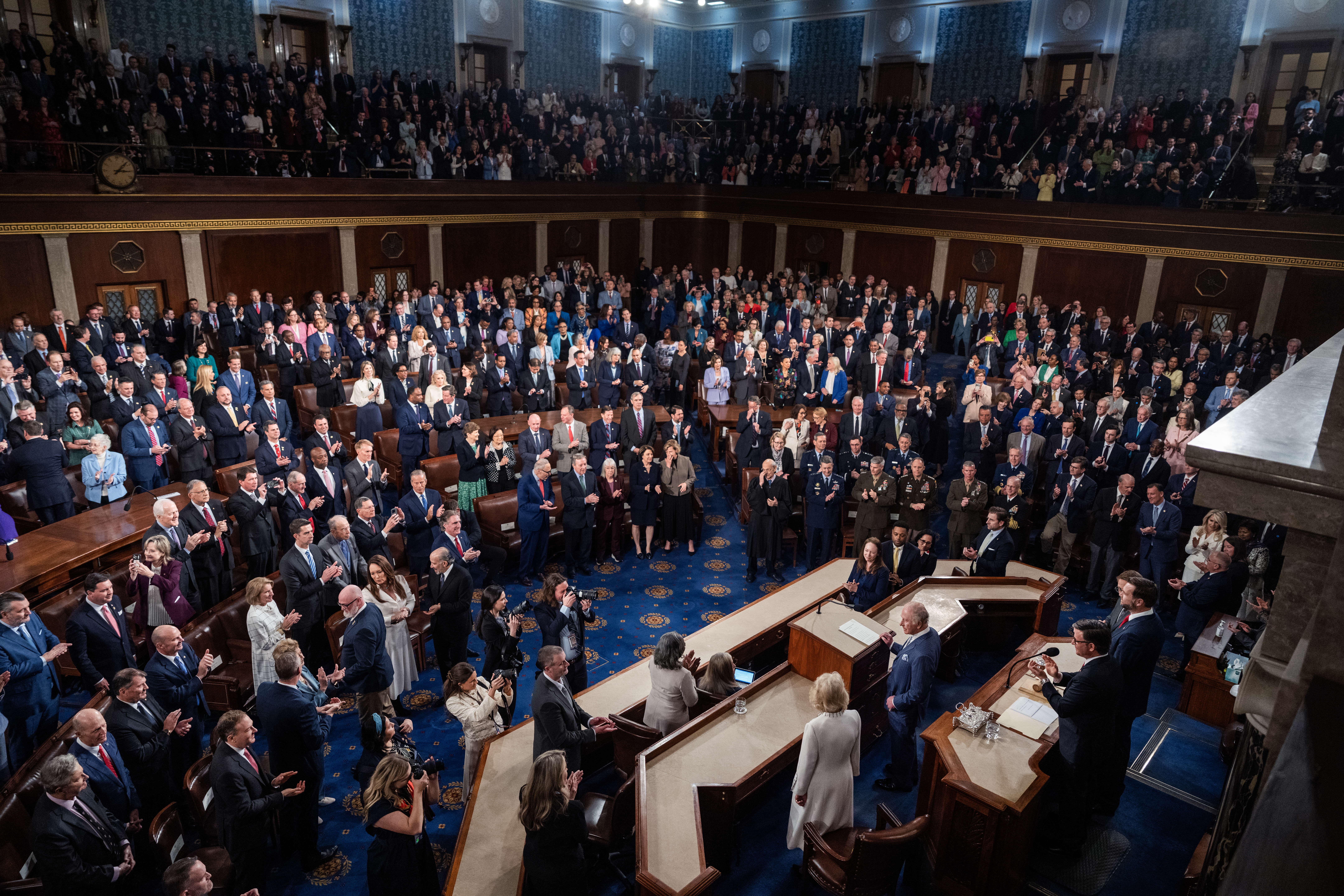 A  joint meeting of Congress in the House chamber of the U.S. Capitol on Tuesday, April 28, 2026. [Tom Williams/CQ-Roll Call, Inc via Getty Images]