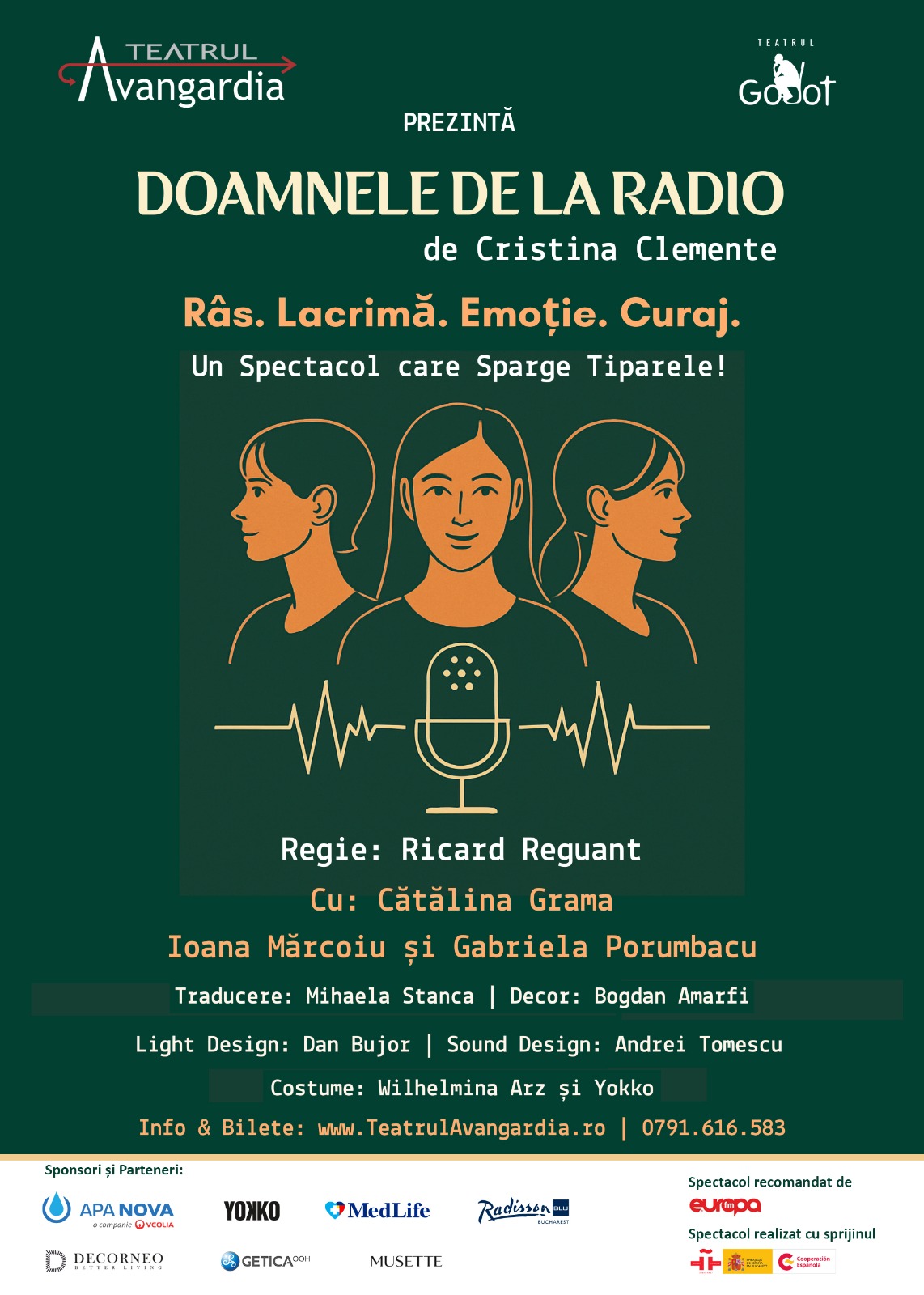 „Doamnele de la Radio”, spectacolul de teatru care a cucerit Barcelona, ajunge în premieră națională și la București
