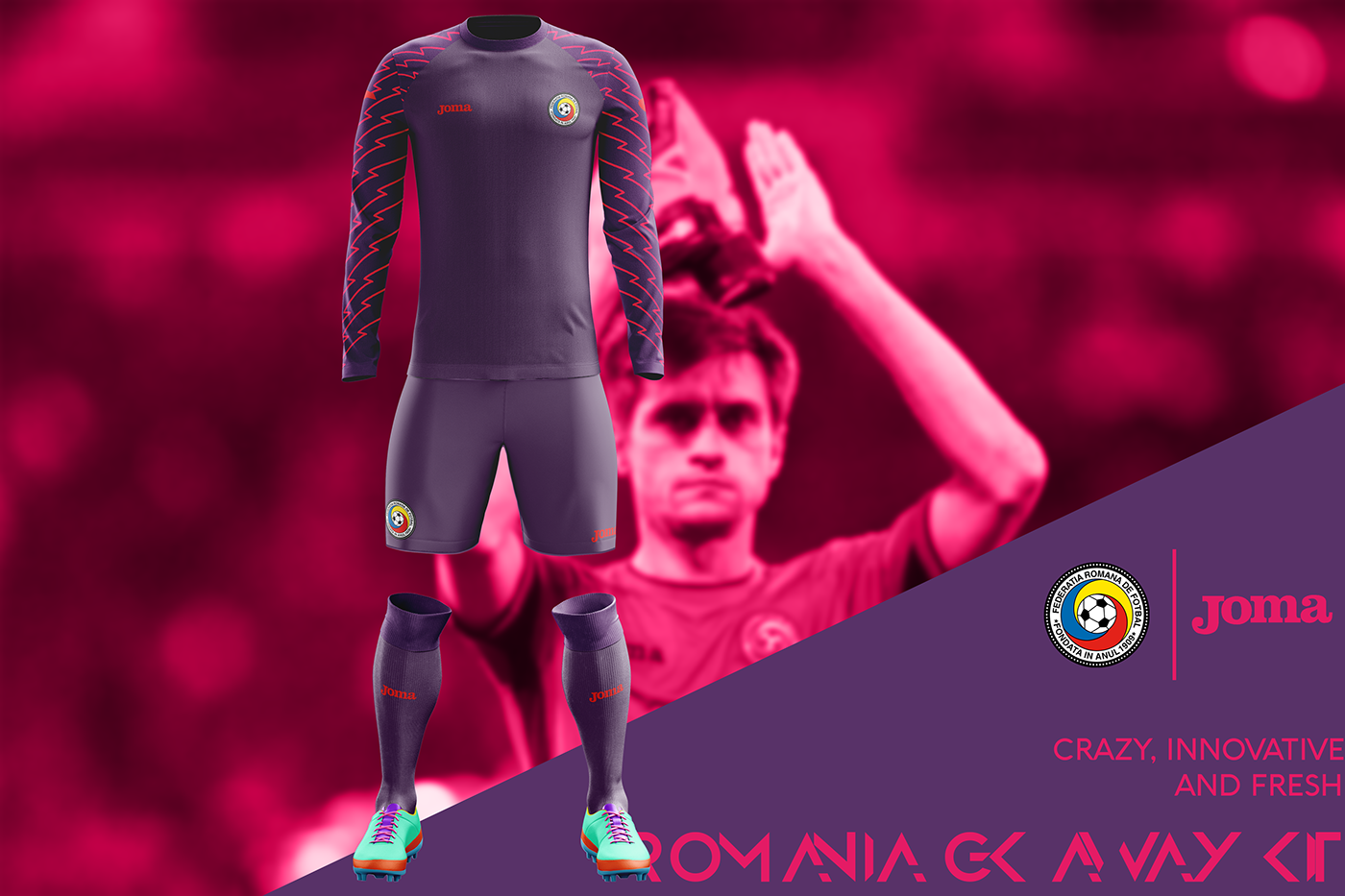 Un designer din Vaslui a propus Federației Române de Fotbal noi modele de echipament pentru echipa națională | GALERIE FOTO