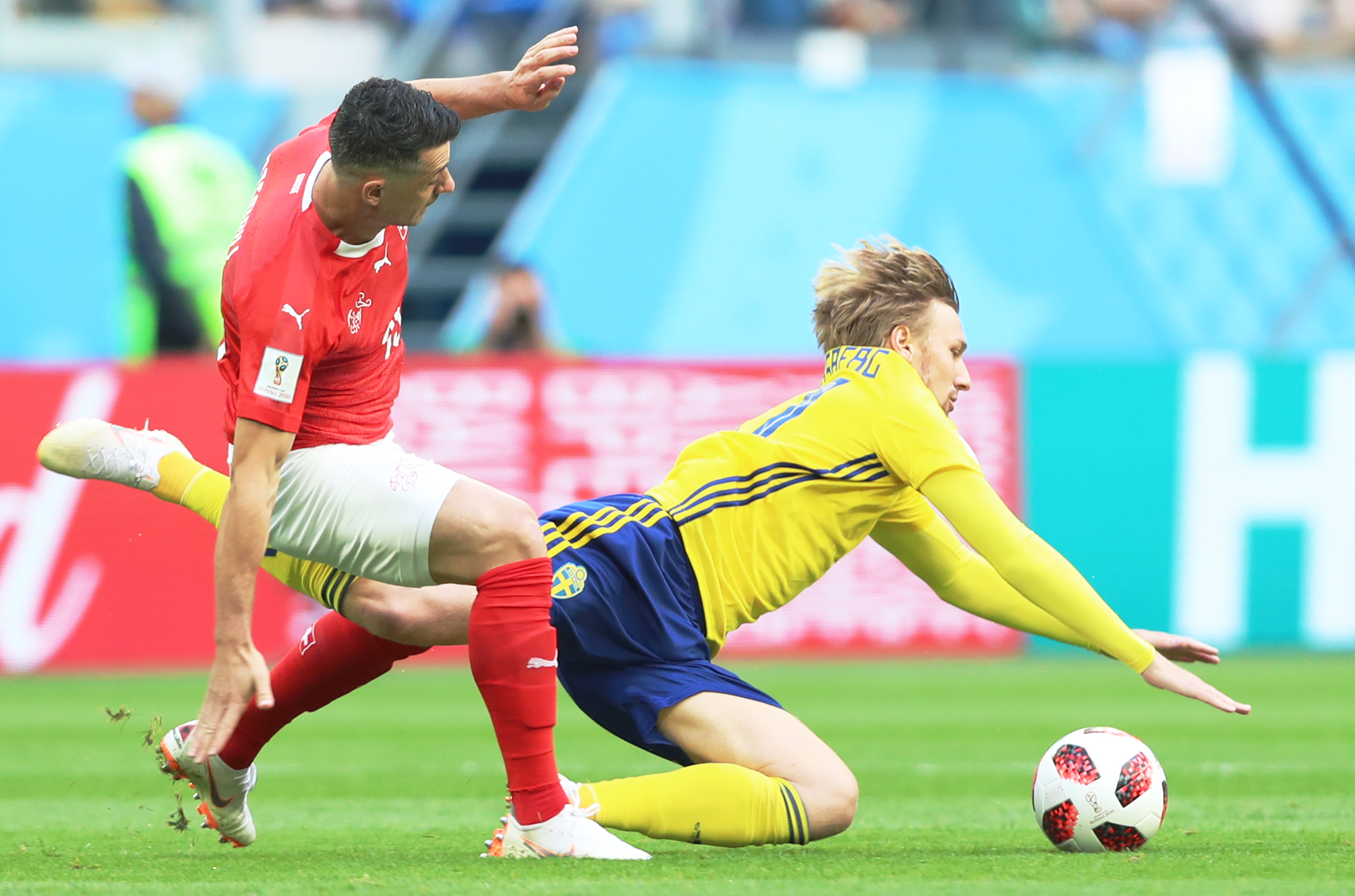 Suedia - Elveția 1-0, în optimile Campionatului Mondial de fotbal Rusia 2018. Eroul Forsberg. Cifră istorică de fani / GALERIE FOTO