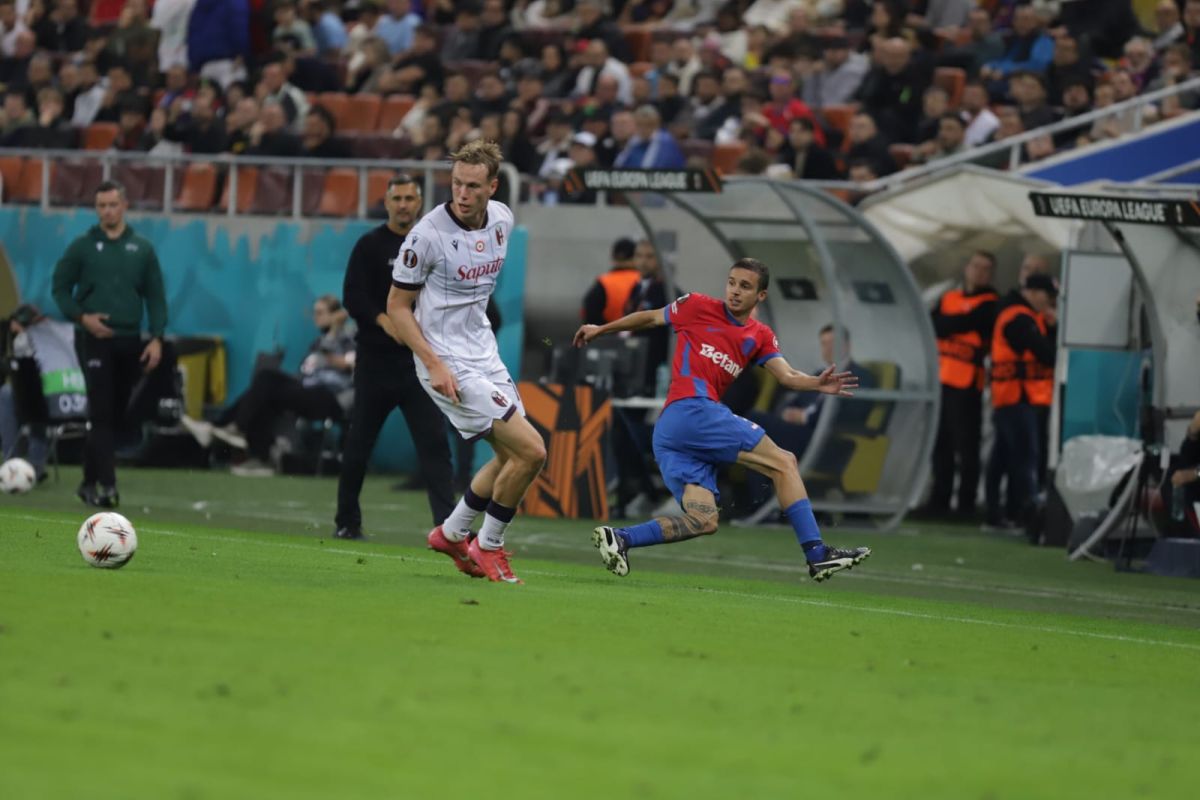 FCSB a fost învinsă de Bologna la București, în grupa Europa League