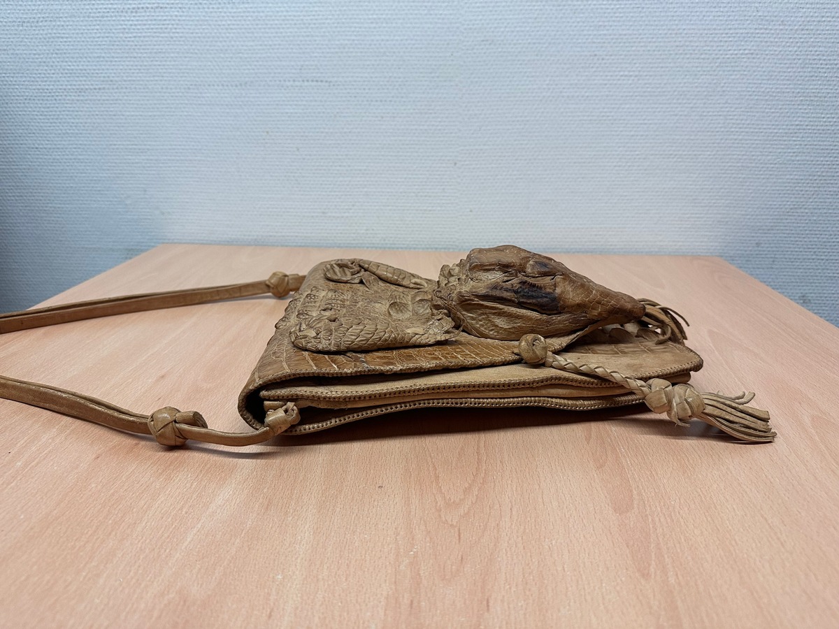 Soțul unei moldovence a vrut să intre în Germania cu o geantă din piele de crocodil cu tot cu cap: „Era un cadou”