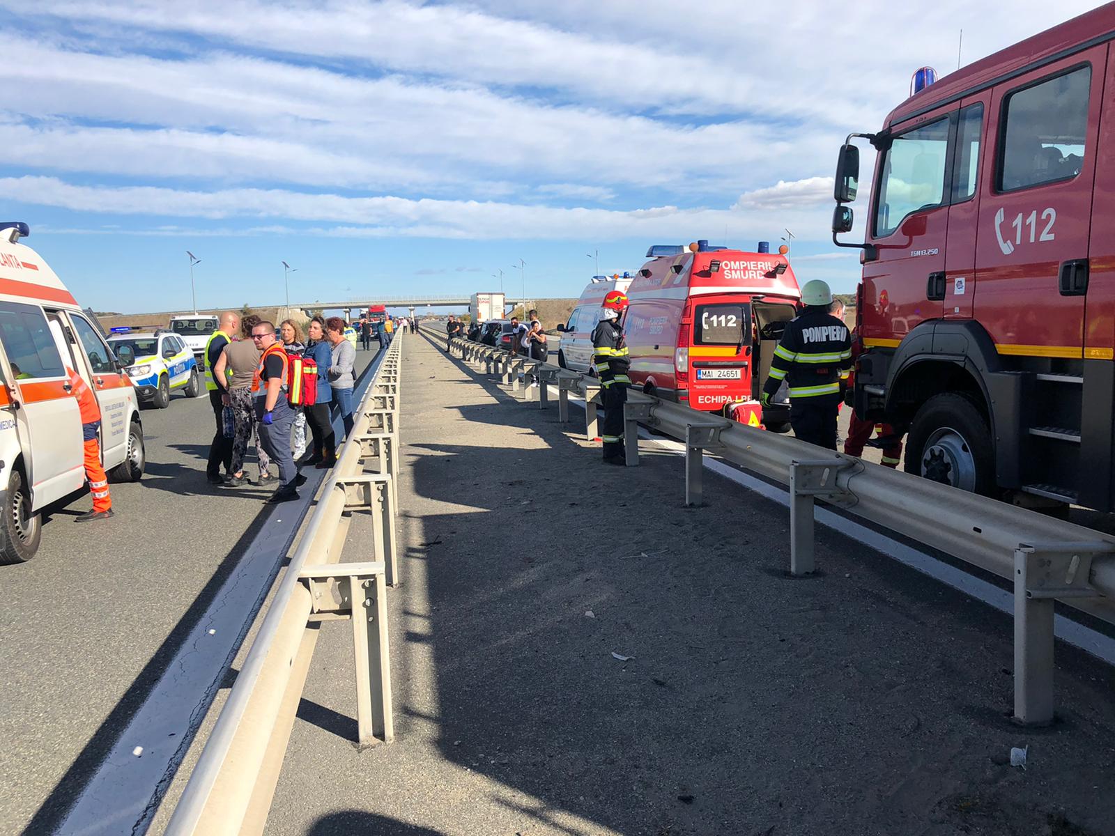 Accident grav pe autostrada Bucureşti – Ploieşti. Două persoane sunt în comă, iar un copil a fost rănit