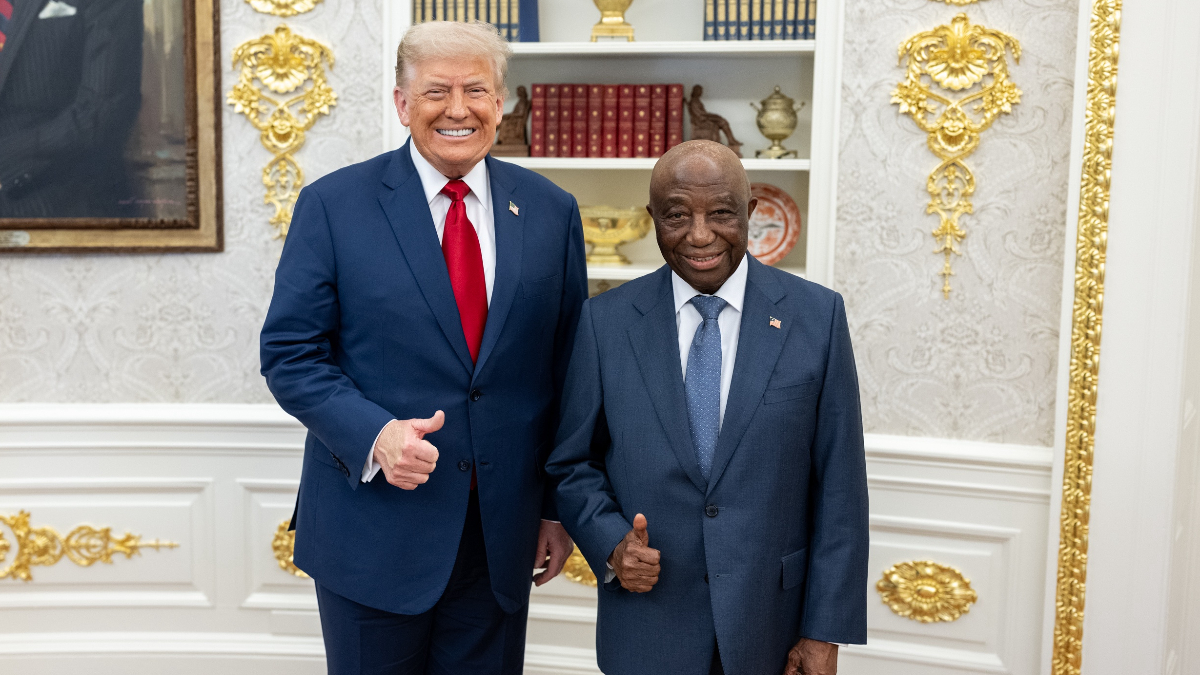 US President Donald Trump with President Joseph Nyuma Boakai of Liberia at the White House. [X, formerly Twitter/@WhiteHouse]